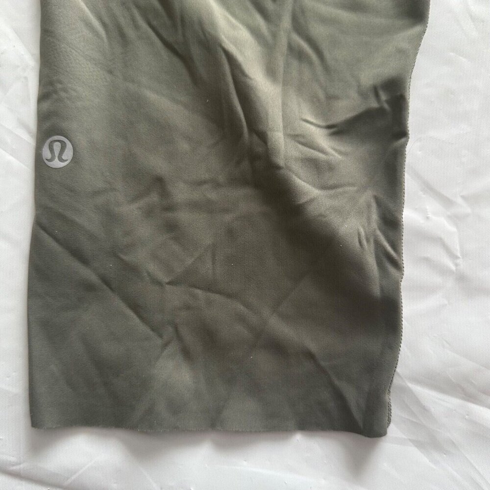 Lululemon Align High-Rise Crop Leggings 19" Women's Sz 12 Green Twill Nulu Yoga - Picture 7 of 12